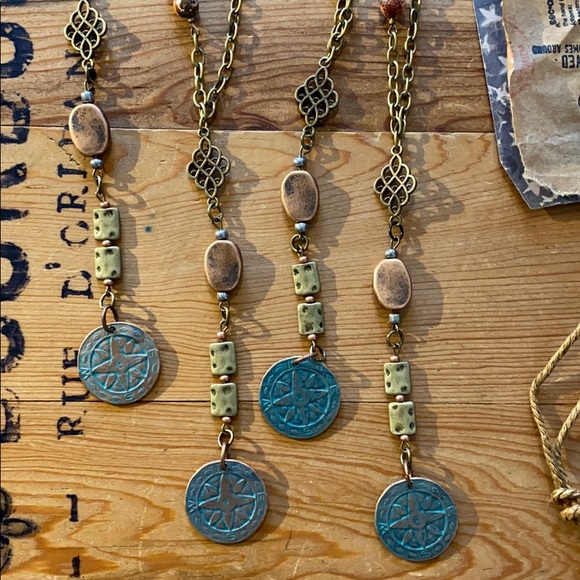 1 LEFT // mixed metal pieced patina necklace - Picture 12 of 16